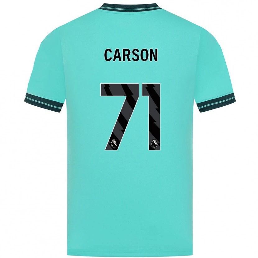 Danxen Dzieci Hayden Carson #71 Błękitno-Zielony Wyjazdowa Koszulka 2025/26 Koszulki Klubowe