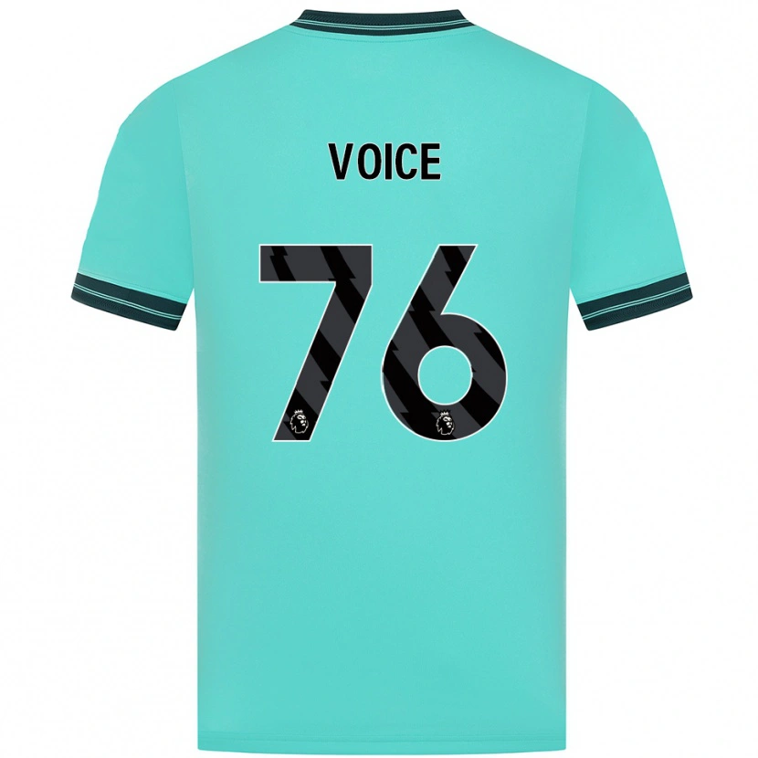 Danxen Dzieci Caden Voice #76 Błękitno-Zielony Wyjazdowa Koszulka 2025/26 Koszulki Klubowe