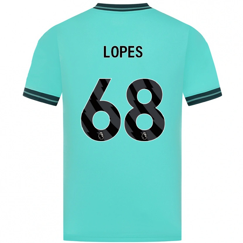 Danxen Dzieci Leo Lopes #68 Błękitno-Zielony Wyjazdowa Koszulka 2025/26 Koszulki Klubowe