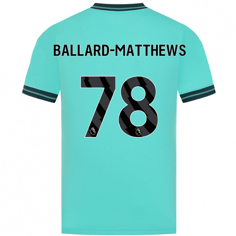 Danxen Dzieci Emilio Ballard-Matthews #78 Błękitno-Zielony Wyjazdowa Koszulka 2025/26 Koszulki Klubowe