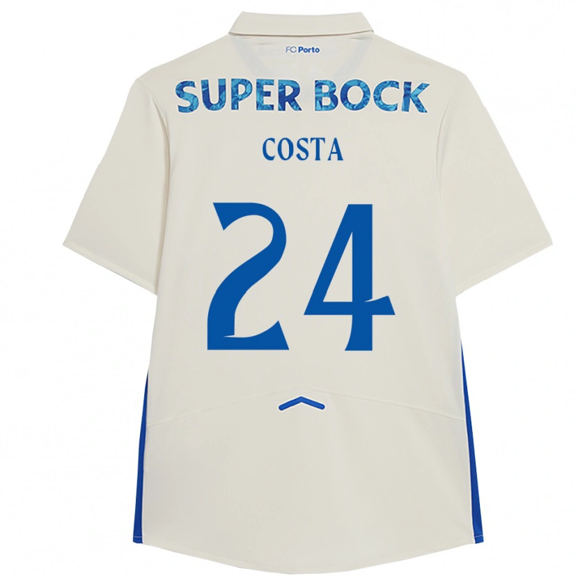 Danxen Dzieci João Costa #24 Biało-Niebieski Trzeci Komplet Koszulka 2025/26 Koszulki Klubowe