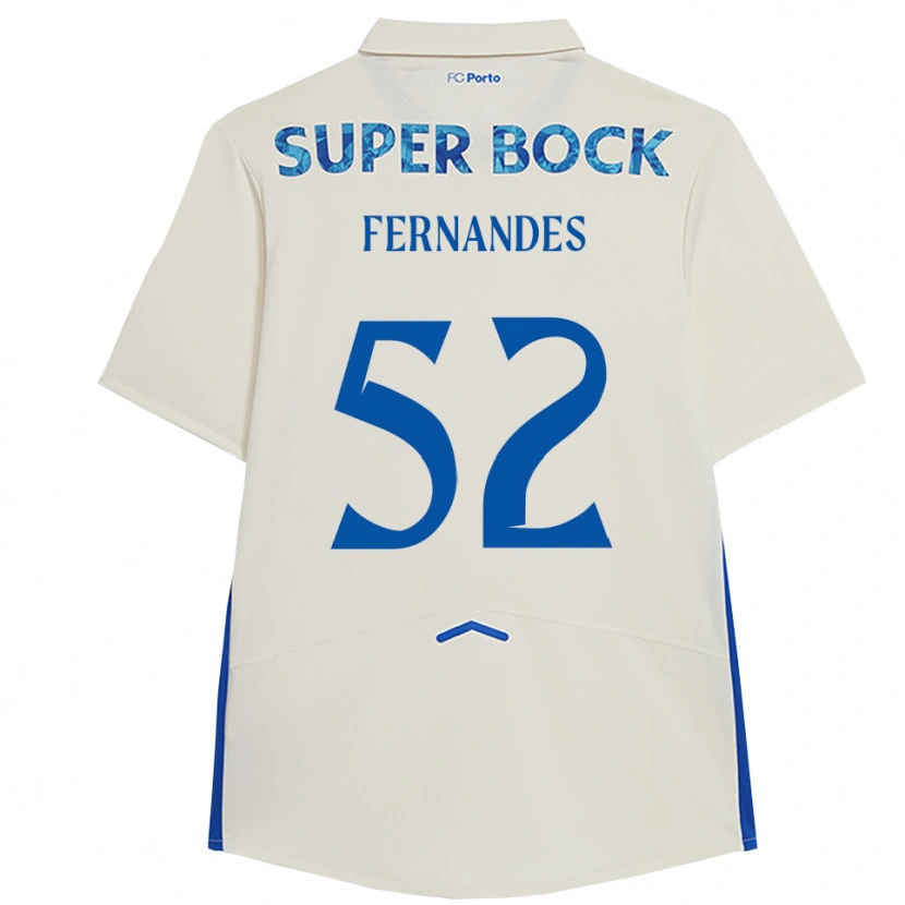 Danxen Dzieci Martim Fernandes #52 Biało-Niebieski Trzeci Komplet Koszulka 2025/26 Koszulki Klubowe