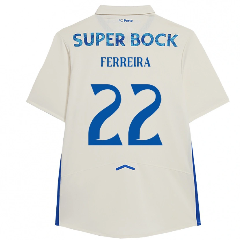 Danxen Dzieci Joana Ferreira #22 Biało-Niebieski Trzeci Komplet Koszulka 2025/26 Koszulki Klubowe