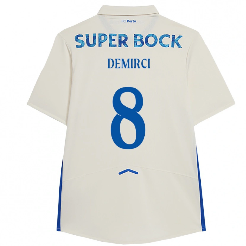 Danxen Dzieci Rayan Demirci #8 Biało-Niebieski Trzeci Komplet Koszulka 2025/26 Koszulki Klubowe