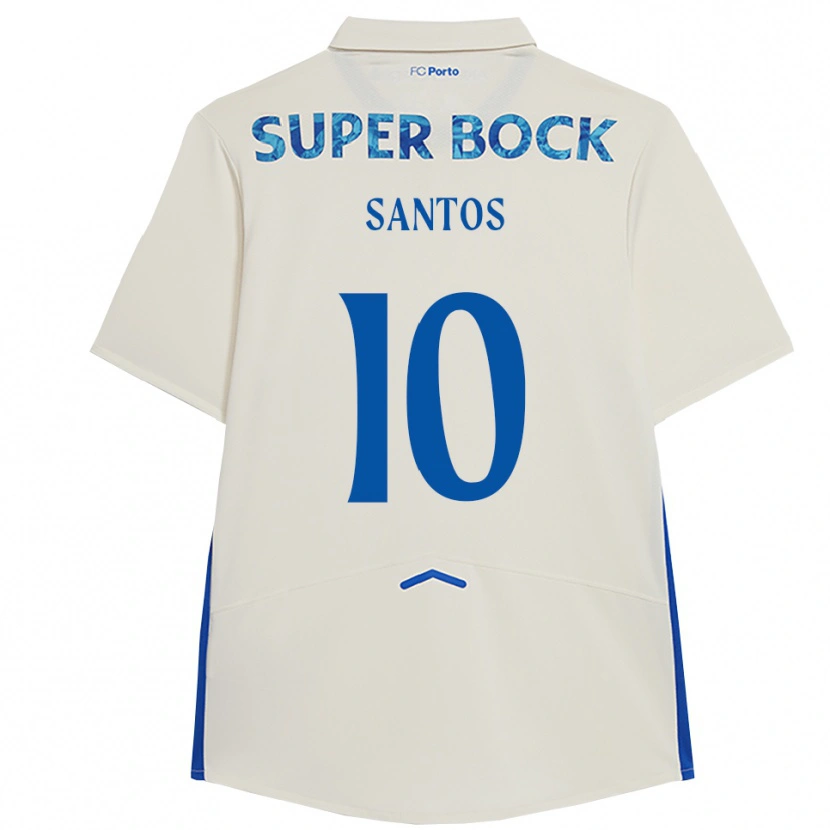 Danxen Dzieci Gonçalo Santos #10 Biało-Niebieski Trzeci Komplet Koszulka 2025/26 Koszulki Klubowe