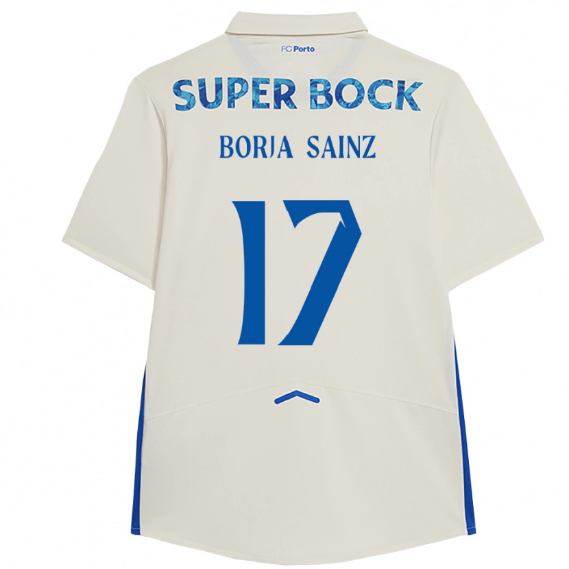 Danxen Dzieci Borja Sainz #17 Biało-Niebieski Trzeci Komplet Koszulka 2025/26 Koszulki Klubowe