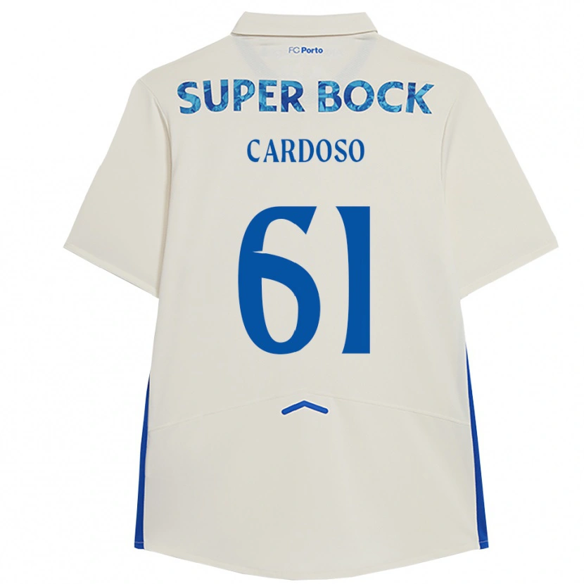 Danxen Dzieci Ivan Cardoso #61 Biało-Niebieski Trzeci Komplet Koszulka 2025/26 Koszulki Klubowe
