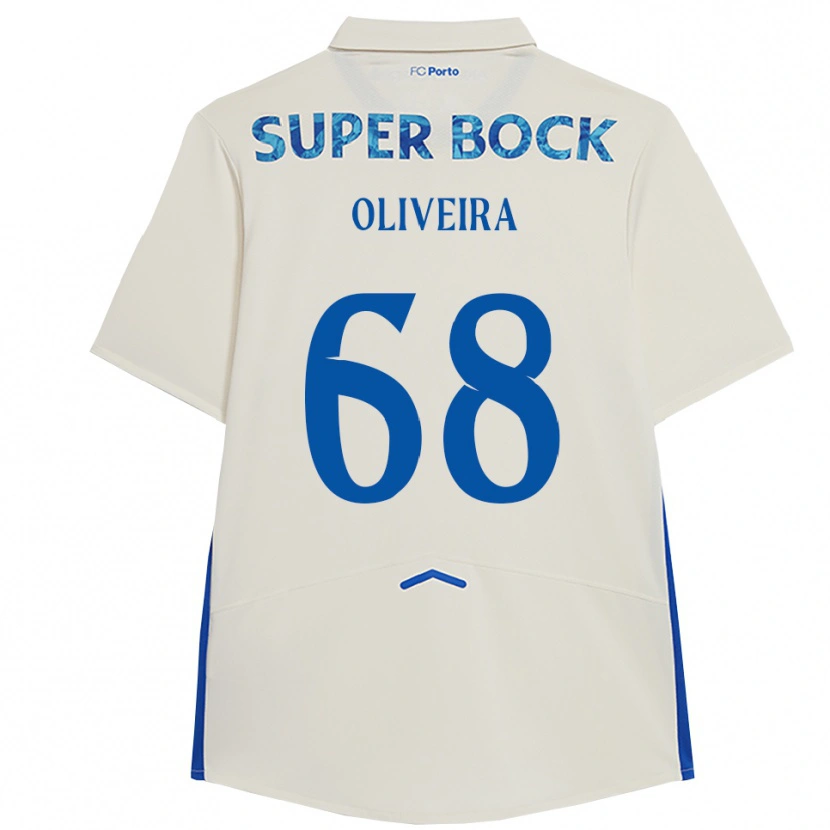 Danxen Dzieci André Oliveira #68 Biało-Niebieski Trzeci Komplet Koszulka 2025/26 Koszulki Klubowe