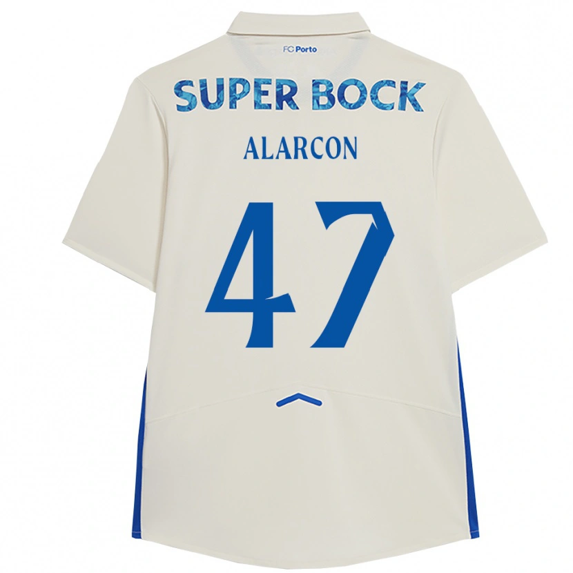 Danxen Dzieci Ángel Alarcón #47 Biało-Niebieski Trzeci Komplet Koszulka 2025/26 Koszulki Klubowe