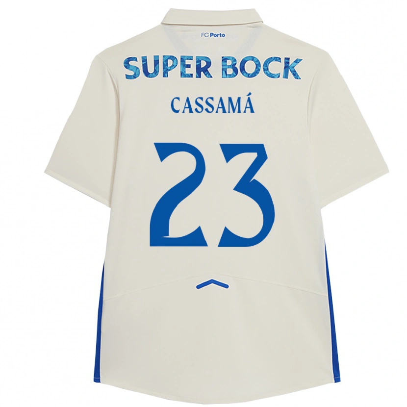 Danxen Dzieci Abdu Cassamá #23 Biało-Niebieski Trzeci Komplet Koszulka 2025/26 Koszulki Klubowe