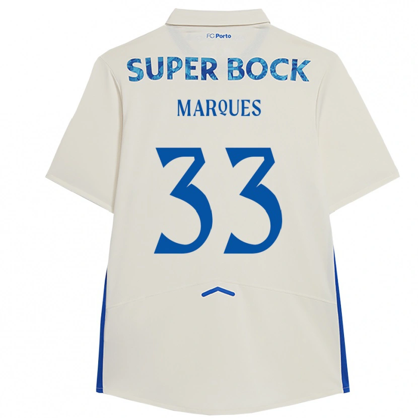 Danxen Dzieci Bárbara Marques #33 Biało-Niebieski Trzeci Komplet Koszulka 2025/26 Koszulki Klubowe