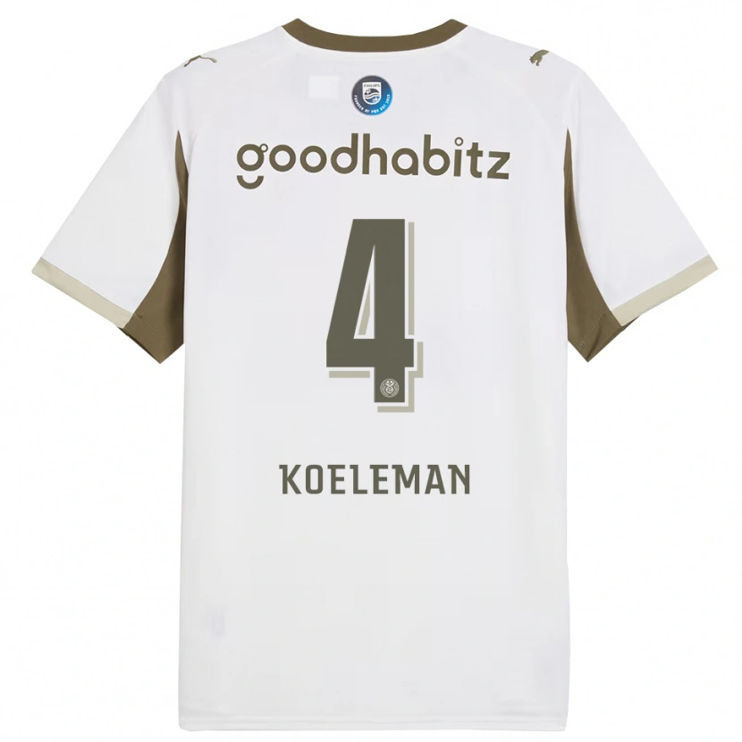 Danxen Dzieci Senna Koeleman #4 Biało-Szary Trzeci Komplet Koszulka 2025/26 Koszulki Klubowe