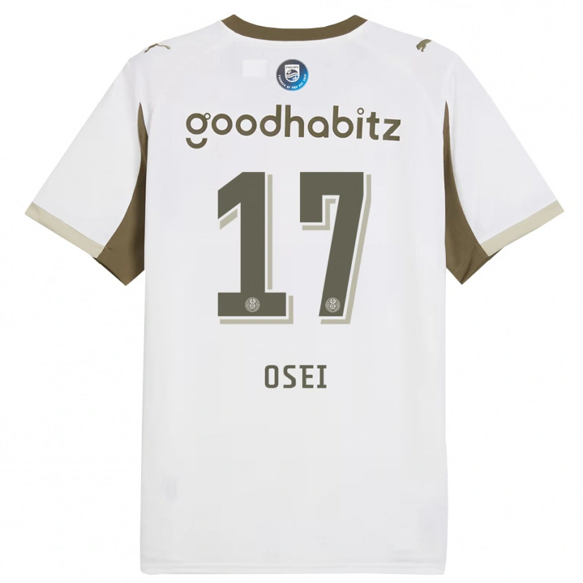 Danxen Dzieci Micaiah Osei #17 Biało-Szary Trzeci Komplet Koszulka 2025/26 Koszulki Klubowe