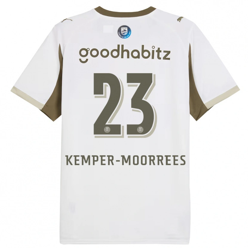 Danxen Dzieci Myrthe Kemper-Moorrees #23 Biało-Szary Trzeci Komplet Koszulka 2025/26 Koszulki Klubowe