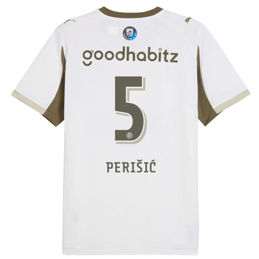 Danxen Dzieci Ivan Perišić #5 Biało-Szary Trzeci Komplet Koszulka 2025/26 Koszulki Klubowe