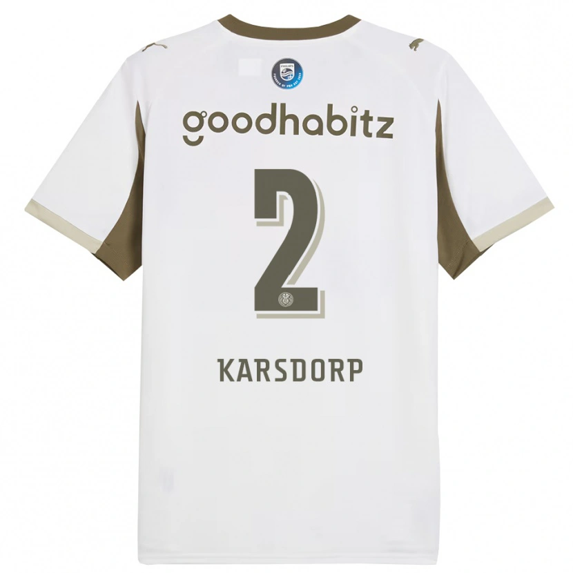 Danxen Dzieci Rick Karsdorp #2 Biało-Szary Trzeci Komplet Koszulka 2025/26 Koszulki Klubowe