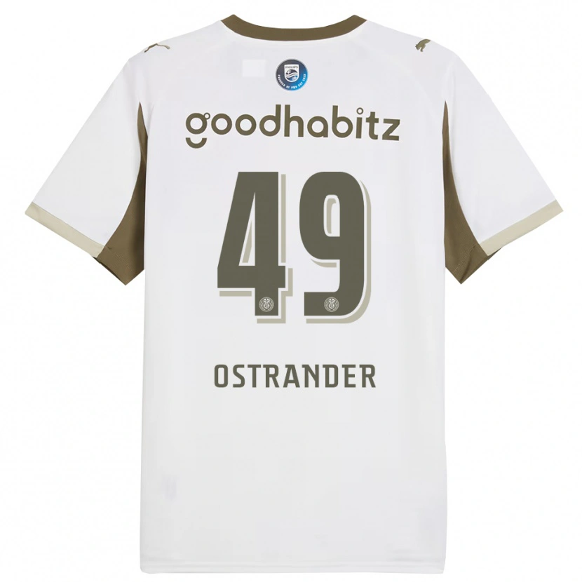 Danxen Dzieci William Ostrander #49 Biało-Szary Trzeci Komplet Koszulka 2025/26 Koszulki Klubowe