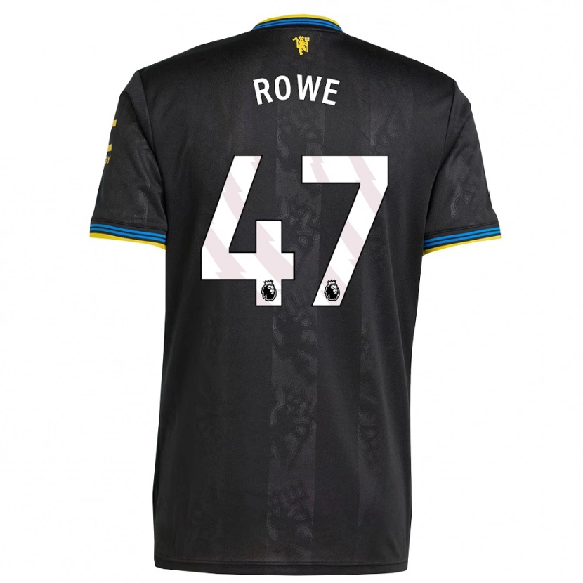 Danxen Dzieci Tommy Rowe #47 Czarno-Żółto-Niebieski Trzeci Komplet Koszulka 2025/26 Koszulki Klubowe