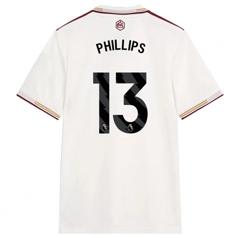 Danxen Dzieci Charlie Phillips #13 Złamana Biel Burgund Trzeci Komplet Koszulka 2025/26 Koszulki Klubowe