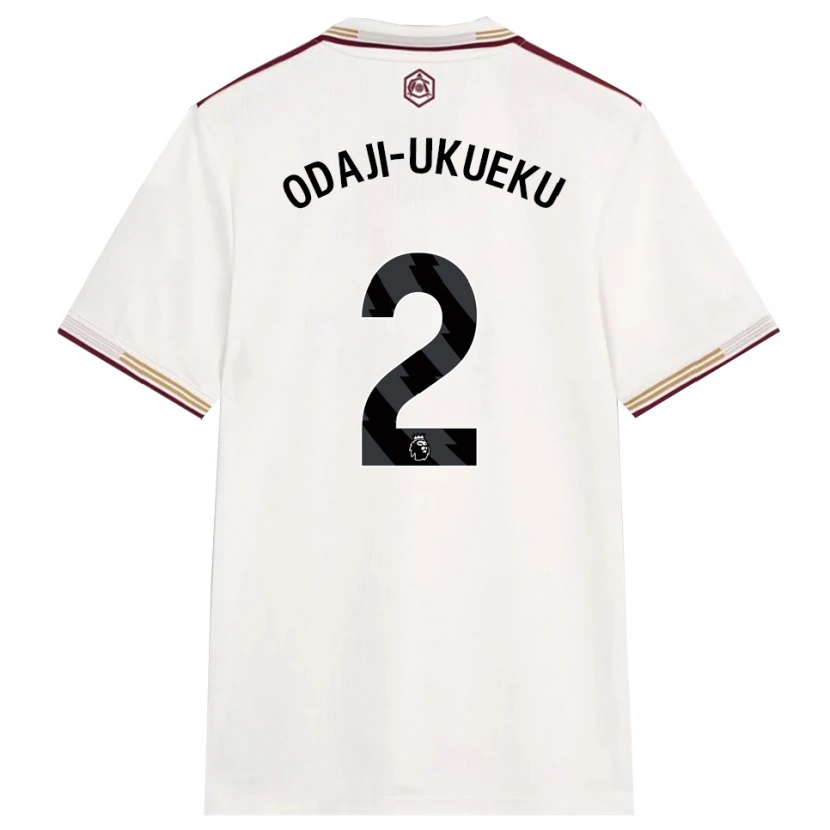 Danxen Dzieci Theo Odaji-Ukueku #2 Złamana Biel Burgund Trzeci Komplet Koszulka 2025/26 Koszulki Klubowe