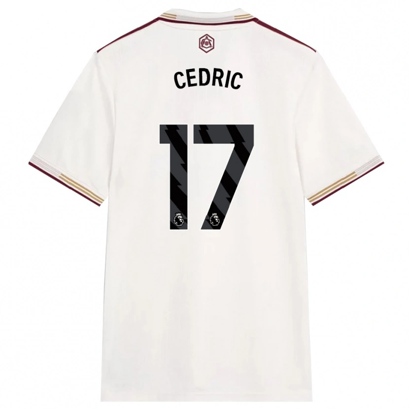 Danxen Dzieci Cedric Soares #17 Złamana Biel Burgund Trzeci Komplet Koszulka 2025/26 Koszulki Klubowe
