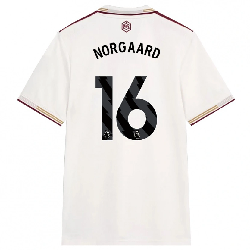 Danxen Dzieci Christian Nørgaard #16 Złamana Biel Burgund Trzeci Komplet Koszulka 2025/26 Koszulki Klubowe