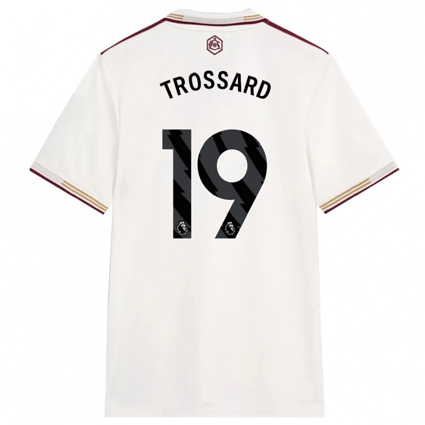 Danxen Dzieci Leandro Trossard #19 Złamana Biel Burgund Trzeci Komplet Koszulka 2025/26 Koszulki Klubowe