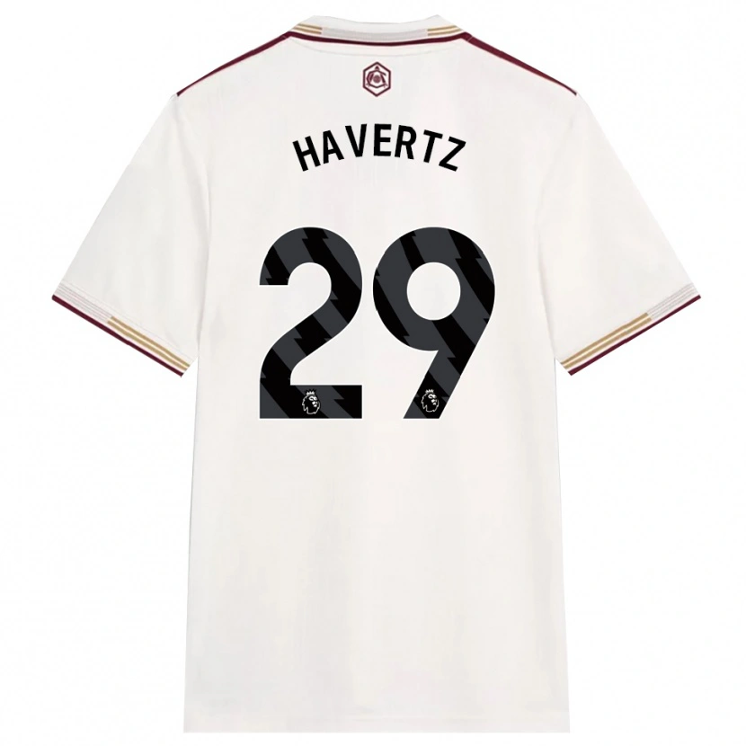 Danxen Dzieci Kai Havertz #29 Złamana Biel Burgund Trzeci Komplet Koszulka 2025/26 Koszulki Klubowe