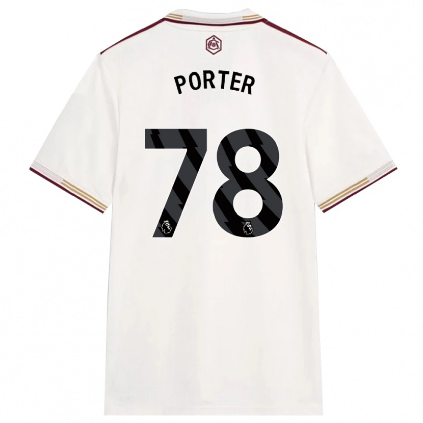 Danxen Dzieci Jack Porter #78 Złamana Biel Burgund Trzeci Komplet Koszulka 2025/26 Koszulki Klubowe