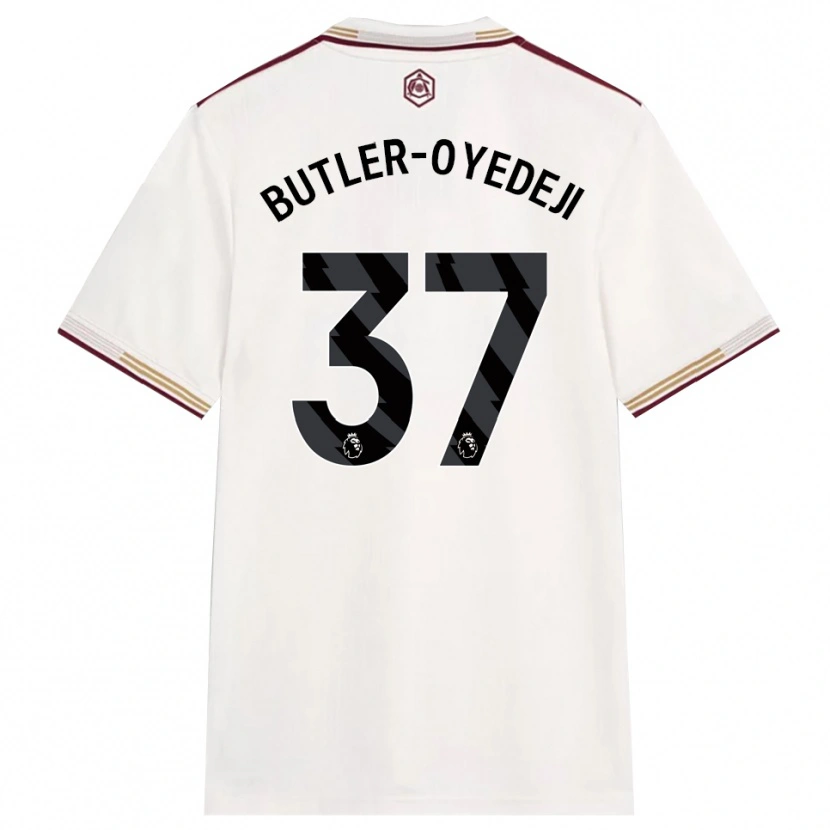 Danxen Dzieci Nathan Butler-Oyedeji #37 Złamana Biel Burgund Trzeci Komplet Koszulka 2025/26 Koszulki Klubowe