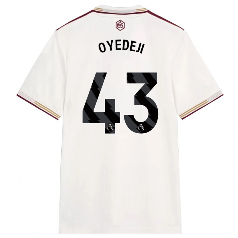 Danxen Dzieci Nathan Butler Oyedeji #43 Złamana Biel Burgund Trzeci Komplet Koszulka 2025/26 Koszulki Klubowe