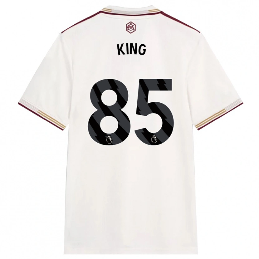 Danxen Dzieci Josiah King #85 Złamana Biel Burgund Trzeci Komplet Koszulka 2025/26 Koszulki Klubowe