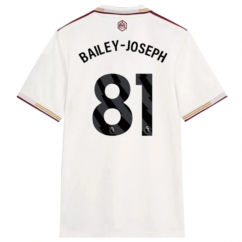 Danxen Dzieci Brando Bailey-Joseph #81 Złamana Biel Burgund Trzeci Komplet Koszulka 2025/26 Koszulki Klubowe
