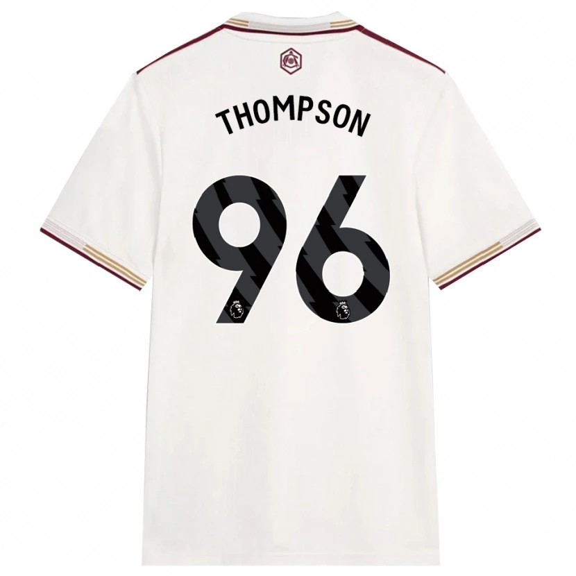 Danxen Dzieci Kyran Thompson #96 Złamana Biel Burgund Trzeci Komplet Koszulka 2025/26 Koszulki Klubowe
