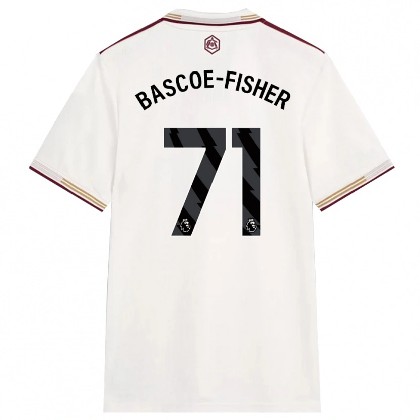 Danxen Dzieci Jakai Bascoe-Fisher #71 Złamana Biel Burgund Trzeci Komplet Koszulka 2025/26 Koszulki Klubowe