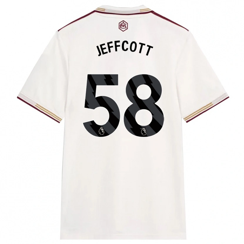 Danxen Dzieci Henry Jeffcott #58 Złamana Biel Burgund Trzeci Komplet Koszulka 2025/26 Koszulki Klubowe
