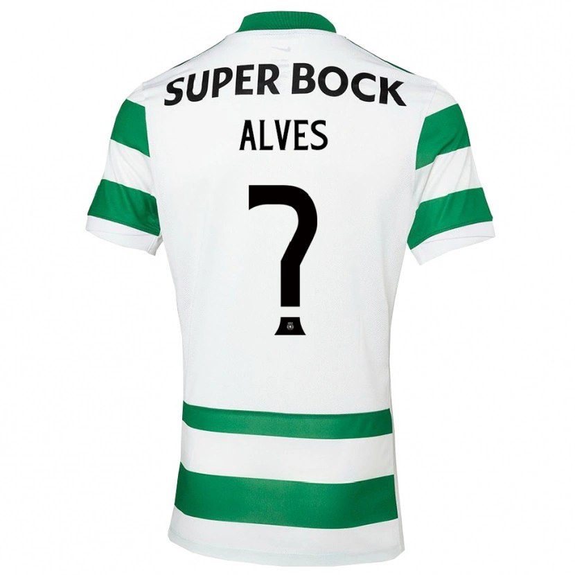 Danxen Męski Guilherme Alves #0 Zielono-Biały Domowa Koszulka 2025/26 Koszulki Klubowe