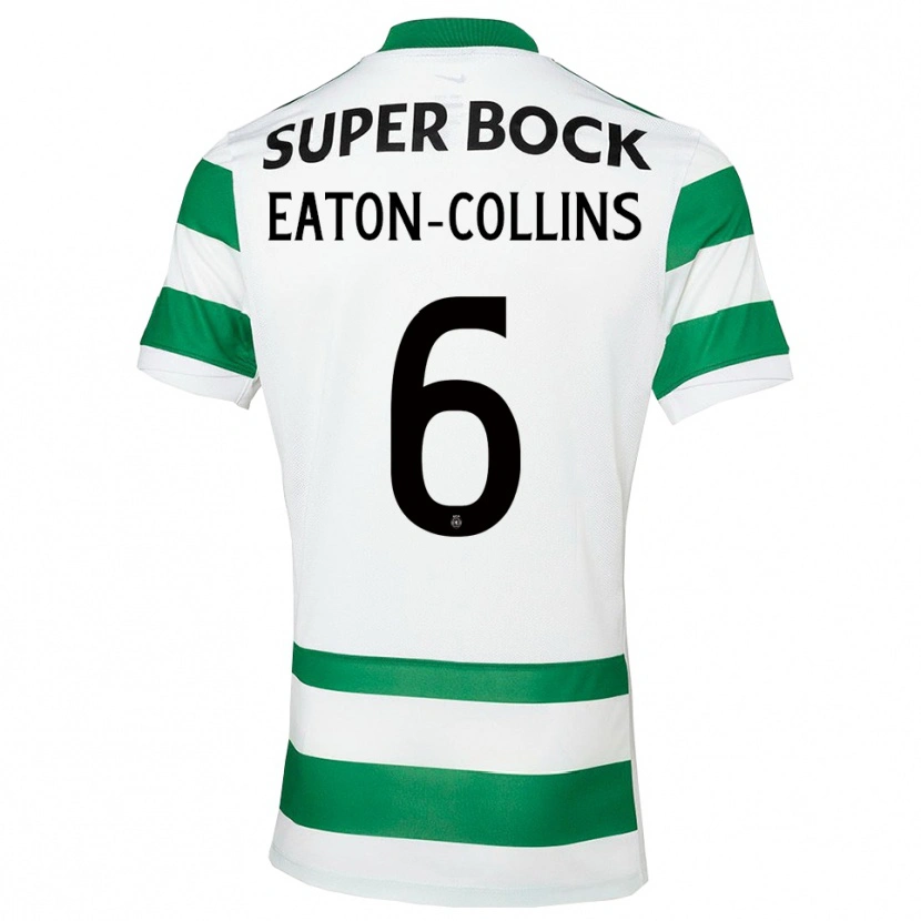 Danxen Męski Georgia Eaton-Collins #6 Zielono-Biały Domowa Koszulka 2025/26 Koszulki Klubowe