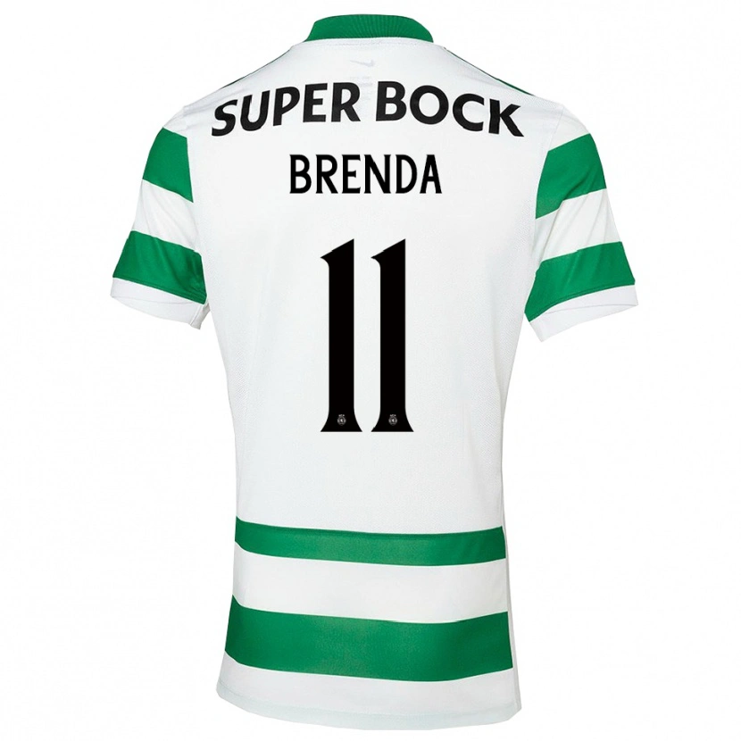 Danxen Męski Brenda Pérez Soler #11 Zielono-Biały Domowa Koszulka 2025/26 Koszulki Klubowe
