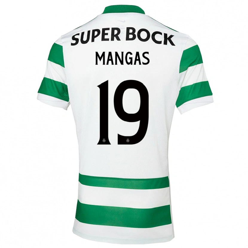 Danxen Męski Ricardo Mangas #19 Zielono-Biały Domowa Koszulka 2025/26 Koszulki Klubowe