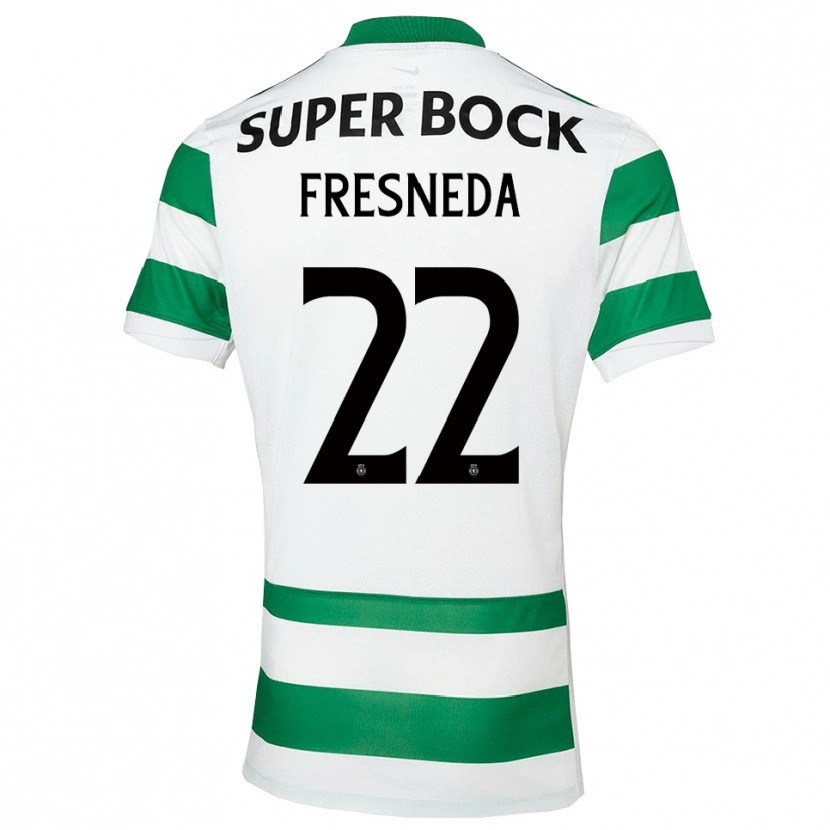 Danxen Męski Iván Fresneda #22 Zielono-Biały Domowa Koszulka 2025/26 Koszulki Klubowe