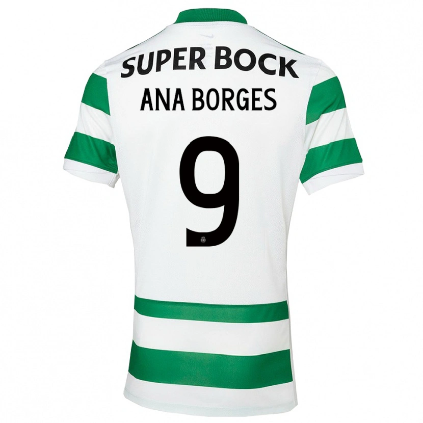 Danxen Męski Ana Catarina Marques Borges #9 Zielono-Biały Domowa Koszulka 2025/26 Koszulki Klubowe