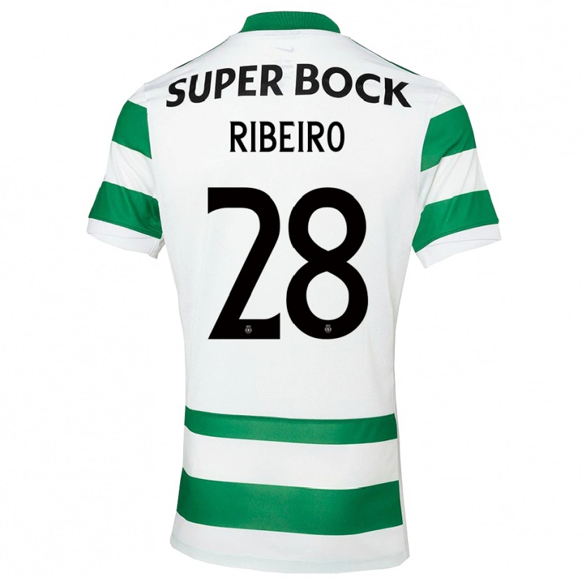 Danxen Męski Rodrigo Ribeiro #28 Zielono-Biały Domowa Koszulka 2025/26 Koszulki Klubowe