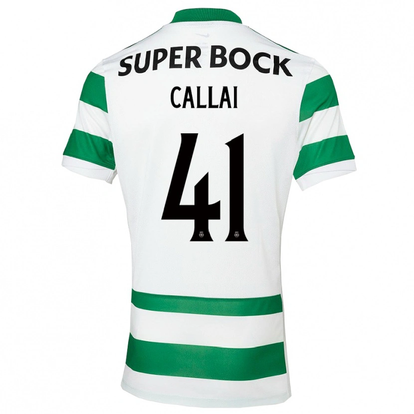 Danxen Męski Diego Callai #41 Zielono-Biały Domowa Koszulka 2025/26 Koszulki Klubowe