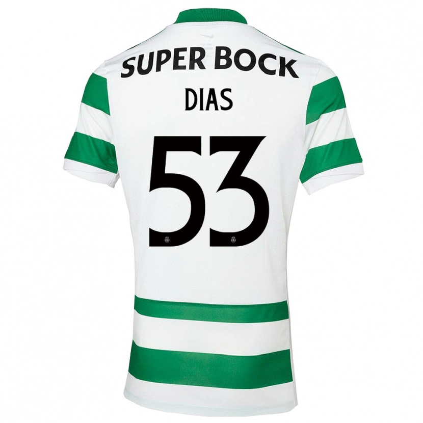 Danxen Męski Rodrigo Dias #53 Zielono-Biały Domowa Koszulka 2025/26 Koszulki Klubowe