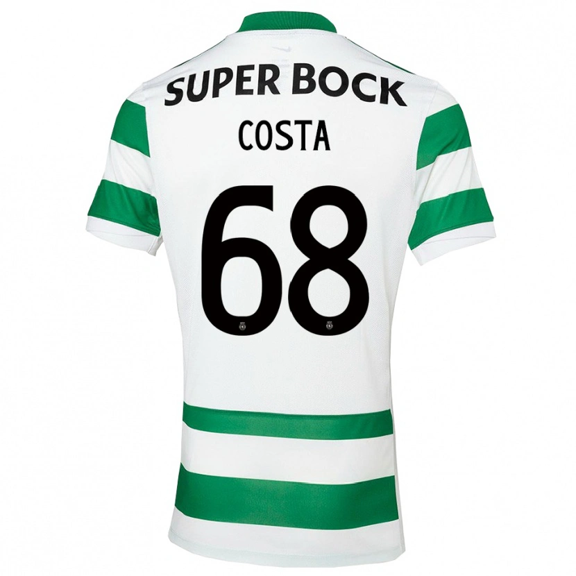 Danxen Męski Daniel Costa #68 Zielono-Biały Domowa Koszulka 2025/26 Koszulki Klubowe