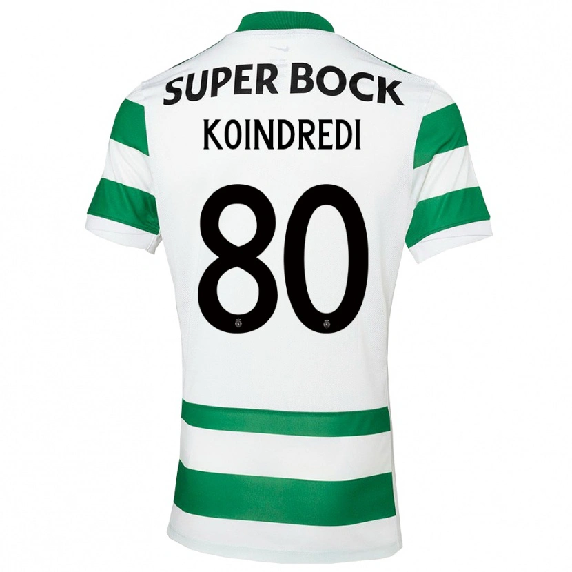 Danxen Męski Koba Koindredi #80 Zielono-Biały Domowa Koszulka 2025/26 Koszulki Klubowe