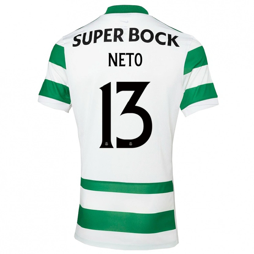 Danxen Męski Luis Neto #13 Zielono-Biały Domowa Koszulka 2025/26 Koszulki Klubowe