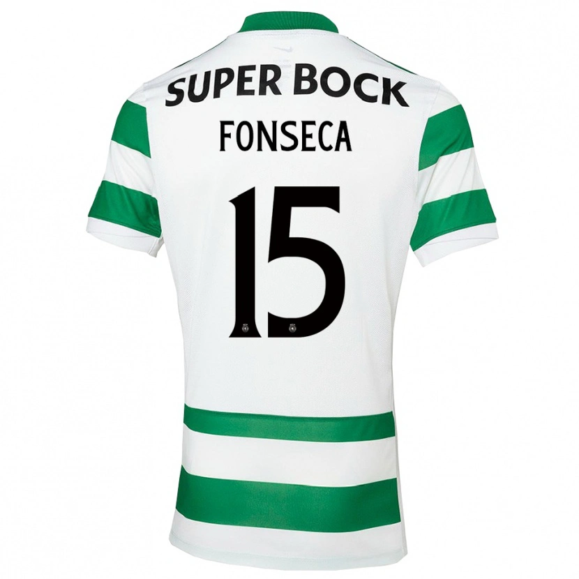 Danxen Męski Beatriz Fonseca #15 Zielono-Biały Domowa Koszulka 2025/26 Koszulki Klubowe