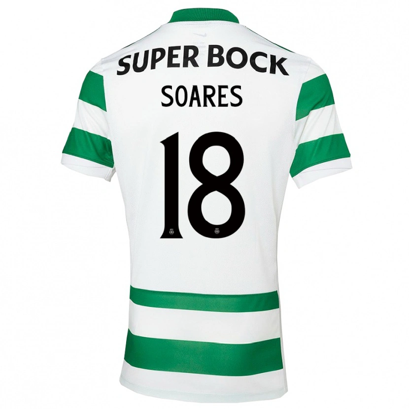 Danxen Męski Simão Soares #18 Zielono-Biały Domowa Koszulka 2025/26 Koszulki Klubowe